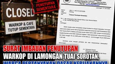 Surat Imbauan Penutupan Warkop di Lamongan Tuai Sorotan, Warga Pertanyakan Dasar Kebijakannya