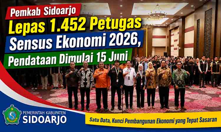 Pemkab Sidoarjo Lepas 1.452 Petugas Sensus Ekonomi