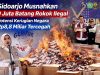 Sidoarjo Musnahkan 9 Juta Batang Rokok Ilegal, Potensi Kerugian Negara Rp8,8 Miliar Tercegah