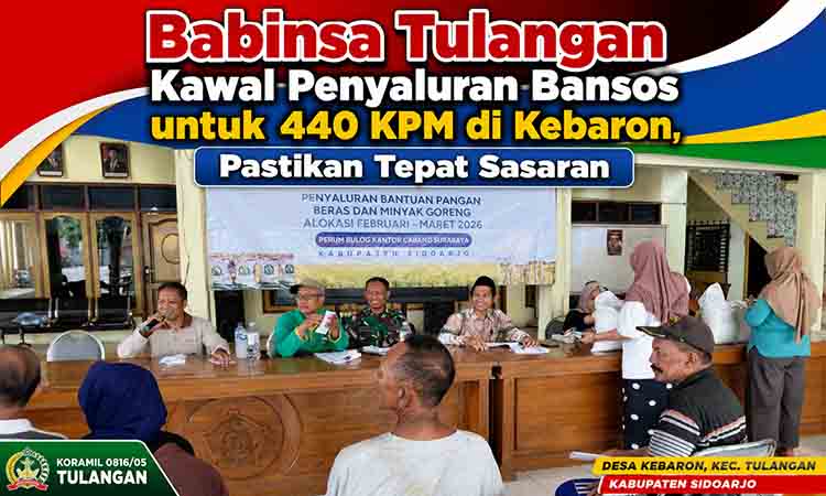 Penyaluran bantuan di Kebaron Sidoarjo