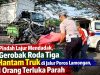 Pindah Lajur Mendadak, Gerobak Roda Tiga Hantam Truk di Jalur Poros Lamongan, 1 Orang Terluka Parah