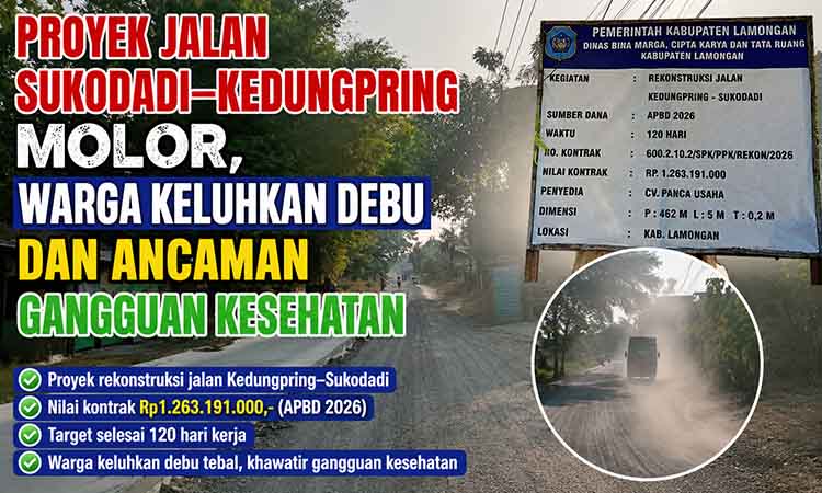 Proyek Jalan Sukodadi–Kedungpring Molor