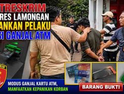 Polres Lamongan Kembangkan Kasus Ganjal ATM, Terduga Pelaku Jalani Rekonstruksi di TKP
