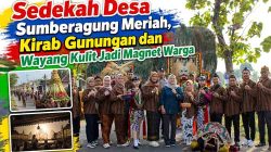 Sedekah Desa Sumberagung Meriah, Kirab Gunungan dan Wayang Kulit Jadi Magnet Warga