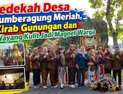 Sedekah Desa Sumberagung Meriah, Kirab Gunungan dan Wayang Kulit Jadi Magnet Warga