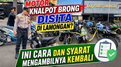 Penyitaan motor knalpot brong di polres lamongan