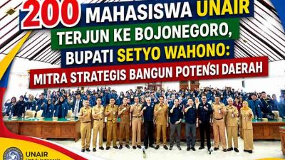 200 mahasiswa UNAIR terjun ke Bojonegoro