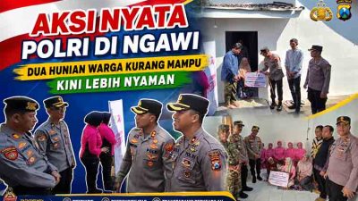 Jelang Hari Bhayangkara ke-80, Polres Ngawi Sukses Tuntaskan Program Bedah Rumah