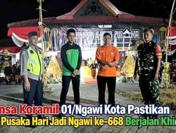 Babinsa Koramil 01/Ngawi Kota Pastikan Kirab Pusaka Hari Jadi Ngawi ke-668 Berjalan Khidmat