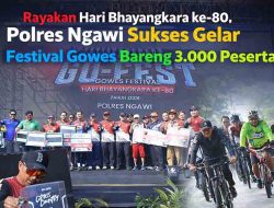 Rayakan Hari Bhayangkara ke-80, Polres Ngawi Sukses Gelar Festival Gowes Bareng 3.000 Peserta