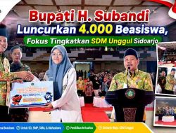 Bupati H. Subandi Luncurkan 4.000 Beasiswa, Fokus Tingkatkan SDM Unggul Sidoarjo