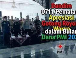 Dandim 0711/Pemalang Apresiasi Gotong Royong Warga dalam Bulan Dana PMI 2026