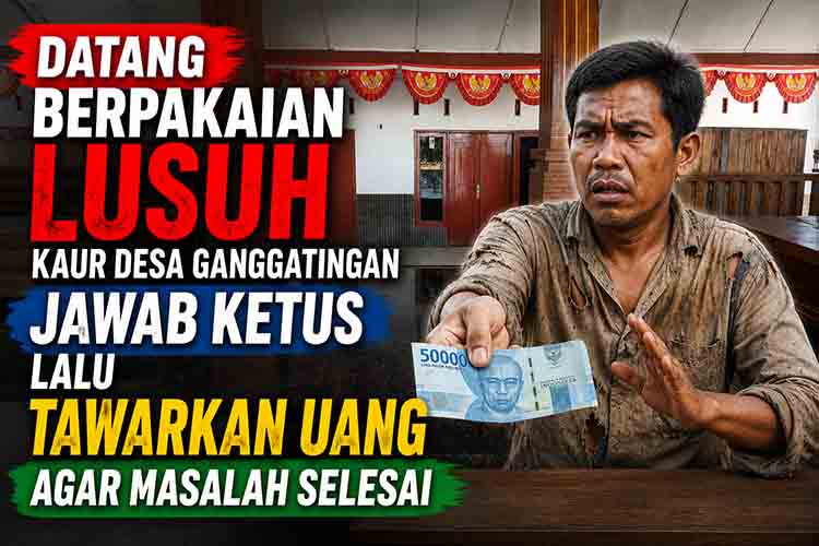 Datang Berpakaian Lusuh Kaur Desa Ganggatingan Jawab Ketus Lalu Tawarkan Uang Agar Masalah Selesai