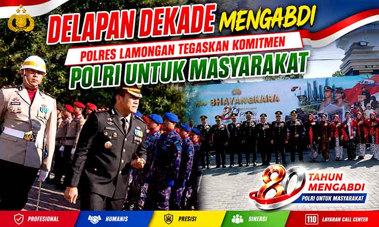 Delapan dekade pengabdian Polres Lamongan