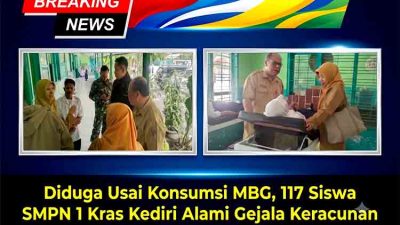 Diduga Usai Konsumsi MBG, 117 Siswa SMPN 1 Kras Kediri Alami Gejala Keracunan