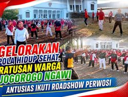 Perkuat Sinergi Lewat Senam Sehat, Danramil Jogorogo Hadiri Roadshow Perwosi di Macanan