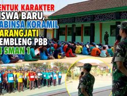 Bentuk Karakter Siswa Baru, Babinsa Koramil Karangjati Gembleng PBB di SMAN 1