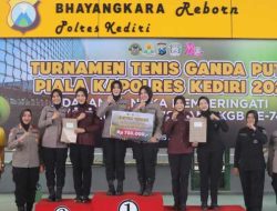 Turnamen Tenis Ganda Putri Piala Kapolres Kediri 2026 Tuntas, Sportivitas Jadi Sorotan