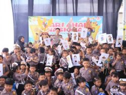 Polres Kediri Kota Rayakan Hari Anak Nasional Lewat Wayang Karton, Tanamkan Karakter dan Cinta Budaya Sejak Dini