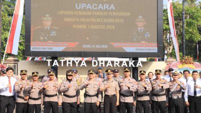 Kapolres Kediri Kota: Kenaikan Pangkat Pengabdian Bukti Loyalitas dan Integritas Anggota