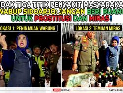 Sidak Tiga Titik Penyakit Masyarakat, Wabup Sidoarjo: Jangan Beri Ruang untuk Prostitusi dan Miras!
