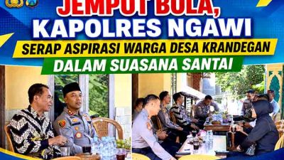 Jemput Bola, Kapolres Ngawi Serap Aspirasi Warga Desa Krandegan dalam Suasana Santai