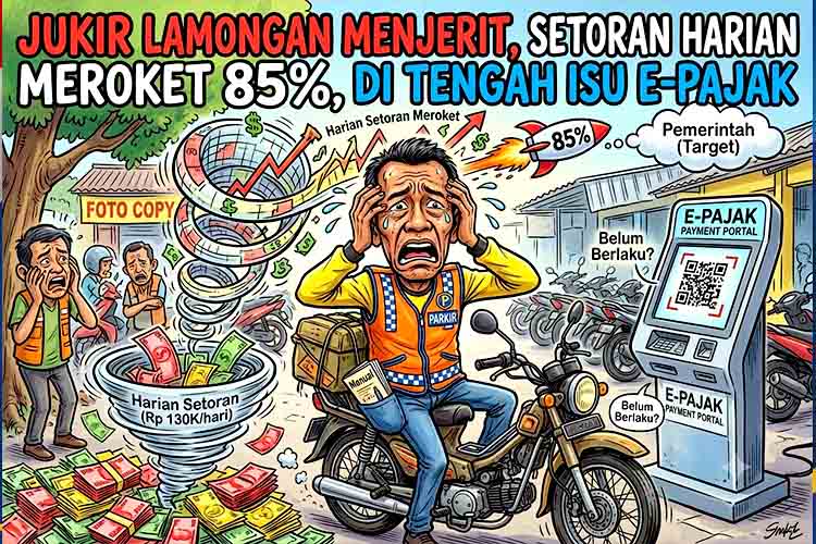 Jukir Lamongan Menjerit, Setoran Harian Meroket 85% di Tengah Isu E Pajak