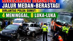 Kecelakaan beruntun Medan Berastagi
