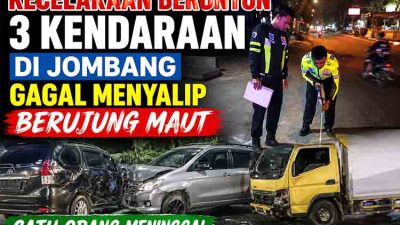 Kecelakaan beruntun di Jombang