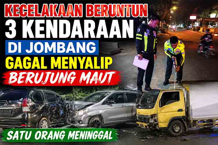Kecelakaan beruntun di Jombang