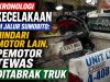 Laka Maut di Sumobito Jombang: Pengendara Motor Tewas Usai Terlindas Truk Akibat Rem Mendadak