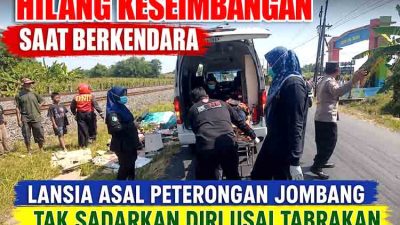 Kecelakaan tabrakan di desa Jombang