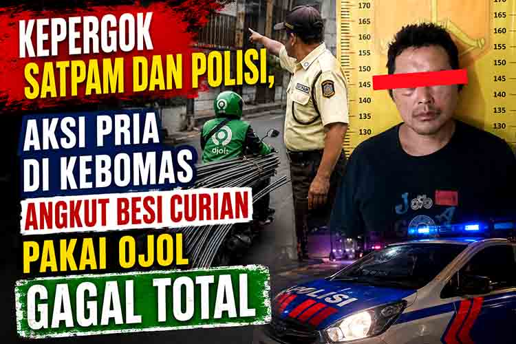 Kepergok angkut besi curian pakai ojol