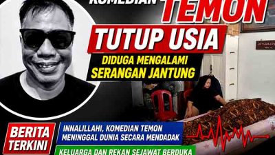 Komedian Temon meninggal mendadak