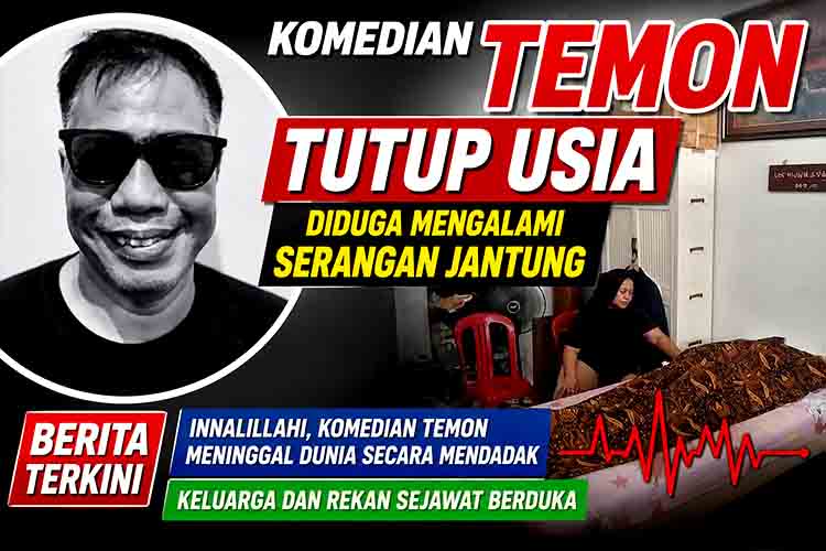Komedian Temon meninggal mendadak