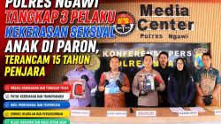 Polres Ngawi Tangkap 3 Pelaku Kekerasan Seksual Anak di Paron, Terancam 15 Tahun Penjara