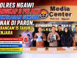 Polres Ngawi Tangkap 3 Pelaku Kekerasan Seksual Anak di Paron, Terancam 15 Tahun Penjara