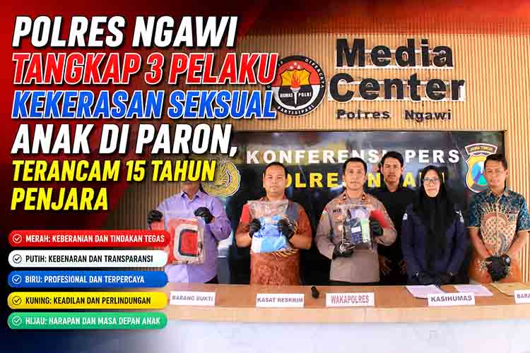 Konferensi pers Polres Ngawi