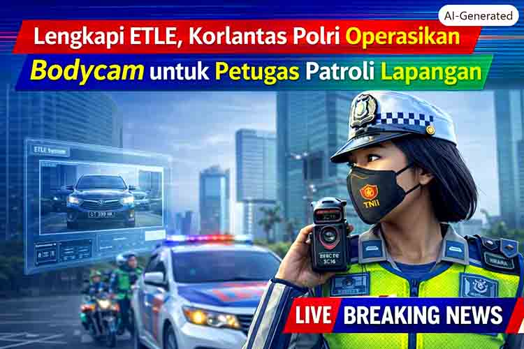 Lengkapi ETLE, Korlantas Polri Operasikan Bodycam untuk Petugas Patroli Lapangan