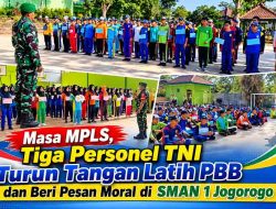 Bentuk Karakter Sejak Dini, Babinsa Koramil Jogorogo Gembleng Disiplin Siswa Baru SMAN 1