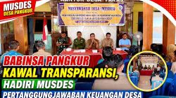 Babinsa Pangkur Kawal Transparansi, Hadiri Musdes Pertanggungjawaban Keuangan Desa