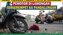 Nekat Terobos Palang Pintu di Sukodadi, Pemotor di Lamongan Terserempet KA Pandalungan