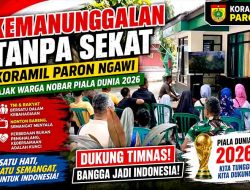 Piala Dunia 2026: Halaman Koramil Paron Berubah Jadi Lautan Nobar, TNI-Rakyat Kian Solid