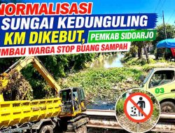 Manfaatkan Kemarau, Pemkab Sidoarjo Kebut Normalisasi Sungai Skala Besar Cegah Banjir