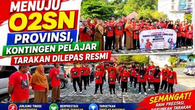 Kadis Pendidikan Tarakan Lepas Atlet O2SN, Bidik Lolos ke Tingkat Nasional