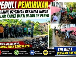 Sinergi TNI dan Warga Pemalang Bersihkan SDN 03 Pener, Ciptakan Lingkungan Belajar Ideal