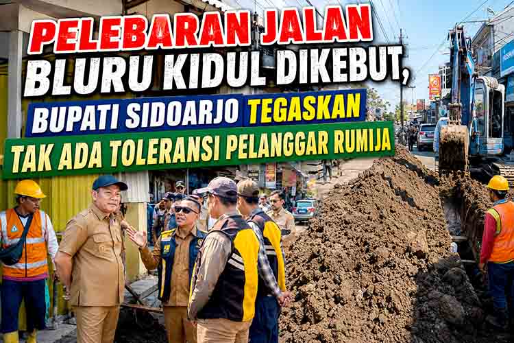 Pelebaran jalan Bluru Kidul Sidoarjo