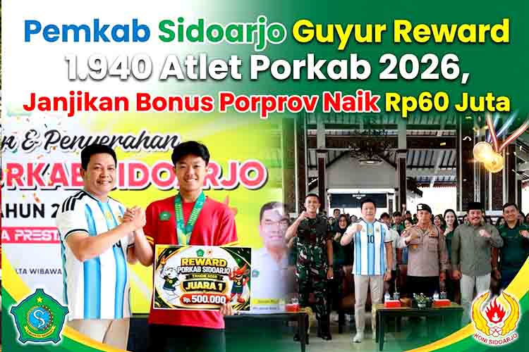 Pemkab Sidoarjo Guyur Reward 1.940 Atlet Porkab