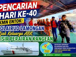 Pencarian Hari ke-40 KMN Entok: Polairud Lamongan Ajak Keluarga ABK Sisir Perairan Kangean
