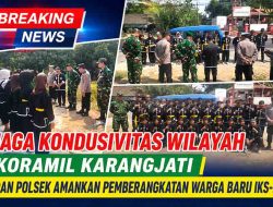 Jaga Kondusivitas Wilayah, Koramil Karangjati dan Polsek Amankan Pemberangkatan Warga Baru IKS-PI